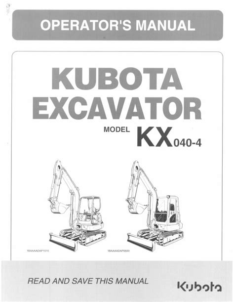 kubota kx40 thumb manual